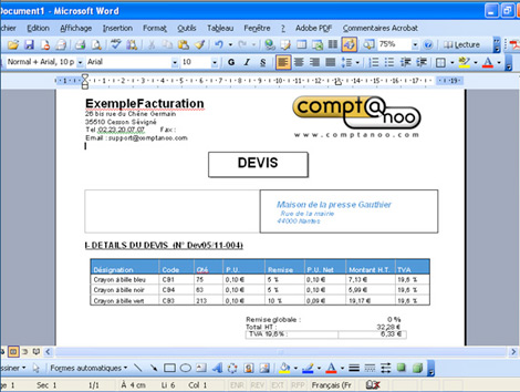 Comptanoo Devis Facturation *