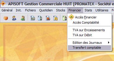 ApiSoft gestion Huit : transfert comptable