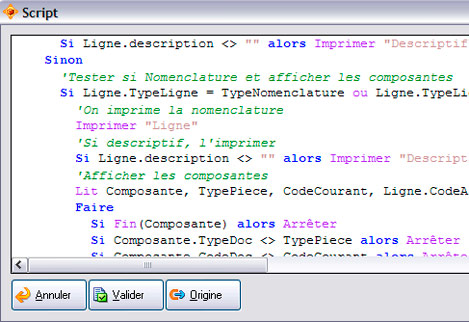 langage de script dans apisoft gestion commerciale huit