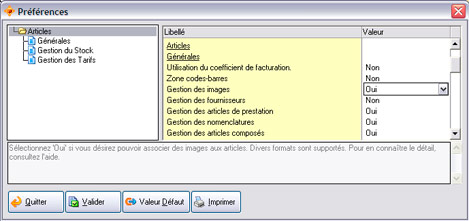 Prfrences d'une fiche article