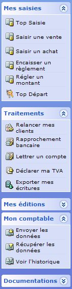Ciel compta evolution 2007 : le volet de navigation