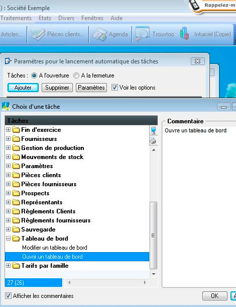 Tche automatique dans Ciel Gestion Commerciale Evolution 2008