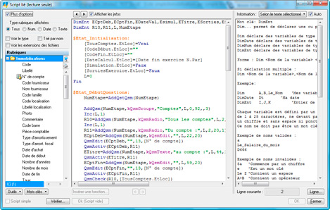 Ciel Compta, Gestion Commerciale, et Associations Evolution: Le langage de script de Ciel - Documentation et formations sur le scripting Ciel (5)