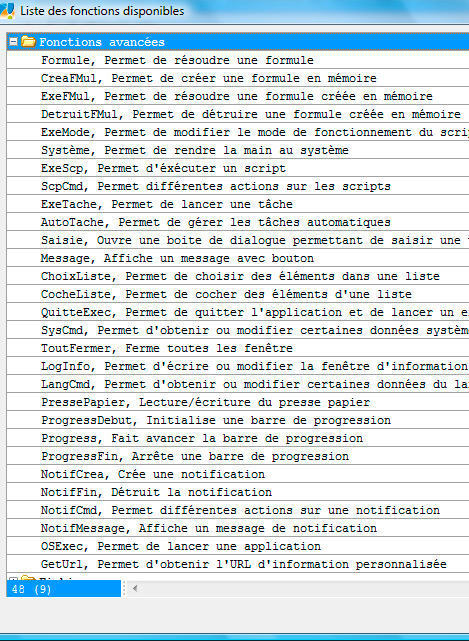 les fonctions avances de scripting d'un logiciel Ciel Evolution 2008