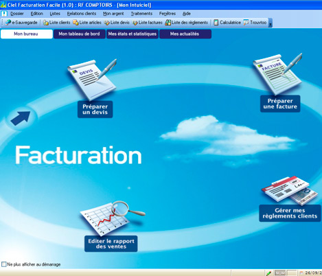 Intuiciel de Ciel Facturation Facile 2008