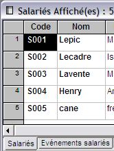 liste des salaris dans Ciel Paye 2007