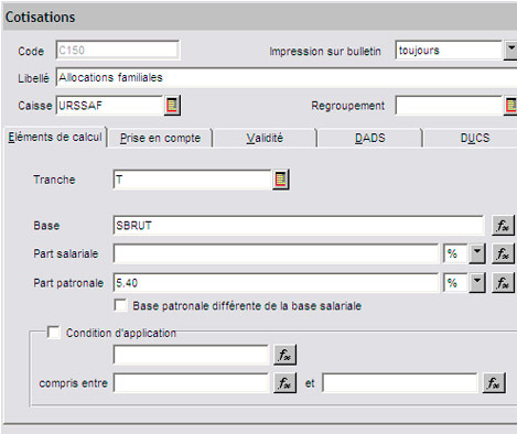 Ciel Paye 2007 : Cotisations sociales