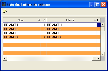 ciel compta evolution: les niveaux de relance