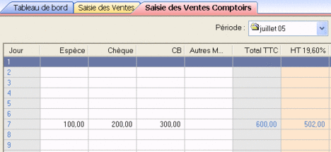 EBP Compta flash: saisie d'un z de caisse