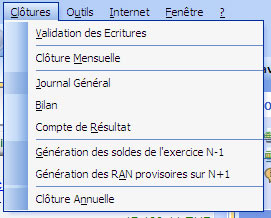 ebp compta 2007 : menu de validation des critures