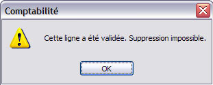 suppression impossible d'une criture valide