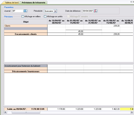 Tableau de trsorerie