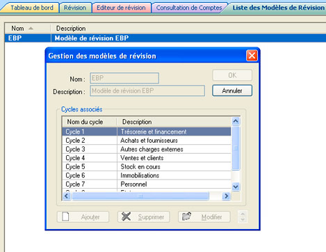 Modles de rvision comptable dans EBP Comptabilit PRO v12 Rvisions et Prvisions