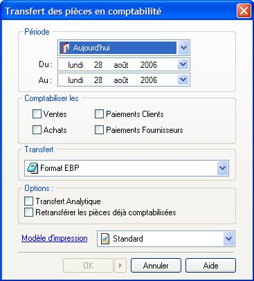 ebp gestion commerciale 2007: transfert des pices