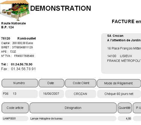 exemple facture livraison