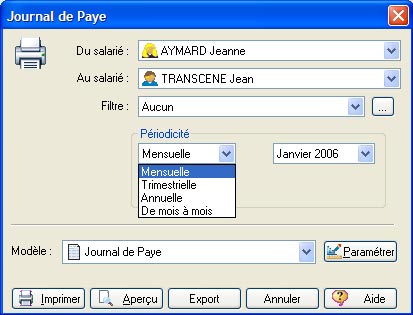 ebp paye 2007 : journal de paye