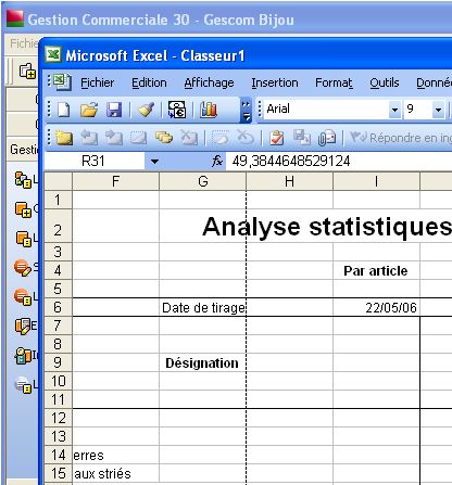 export excel dans sage gestion commerciale 30