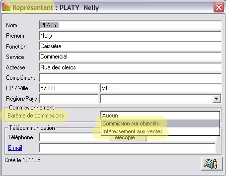 Sage gestion commerciale 30 v12: une fiche de reprsentant