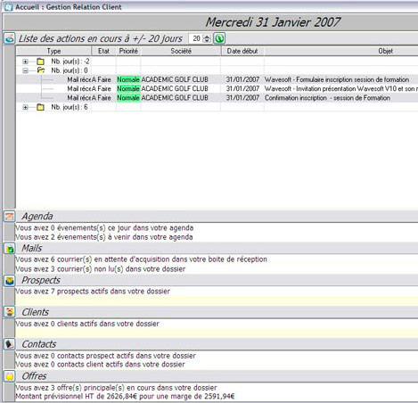 WaveSoft Gestion: Module de relation client WaveSoft GRC - Suivi des offres commerciales - Commercial itinrant (12)