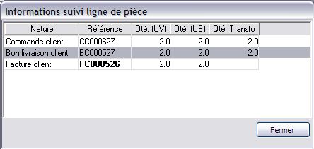 Suivi des lignes de pice dans wavesoft gestion