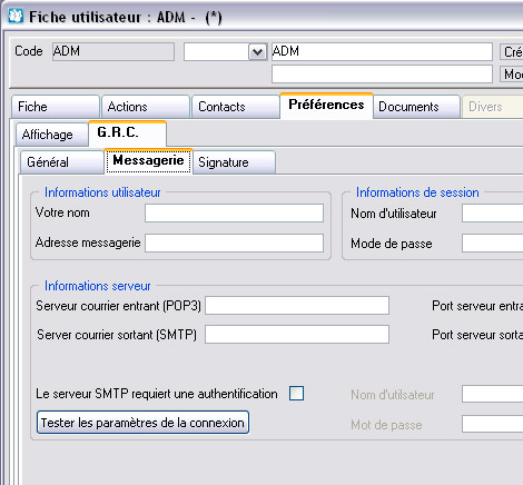 Fiche utilisateur