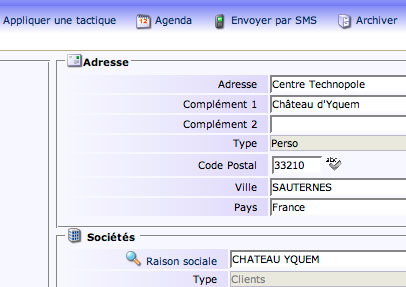 YellowBox CRM: Messagerie unifie - Fax et SMS - Personnalisation de la base de donnes (4) -- 28/02/07