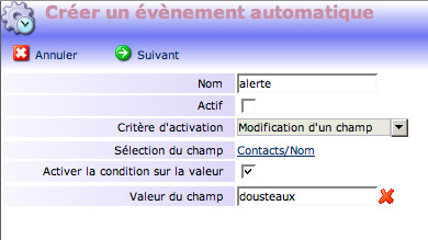 YellowBox CRM: Evnements automatiques - Listes et vues personnalises (7) -- 26/04/07